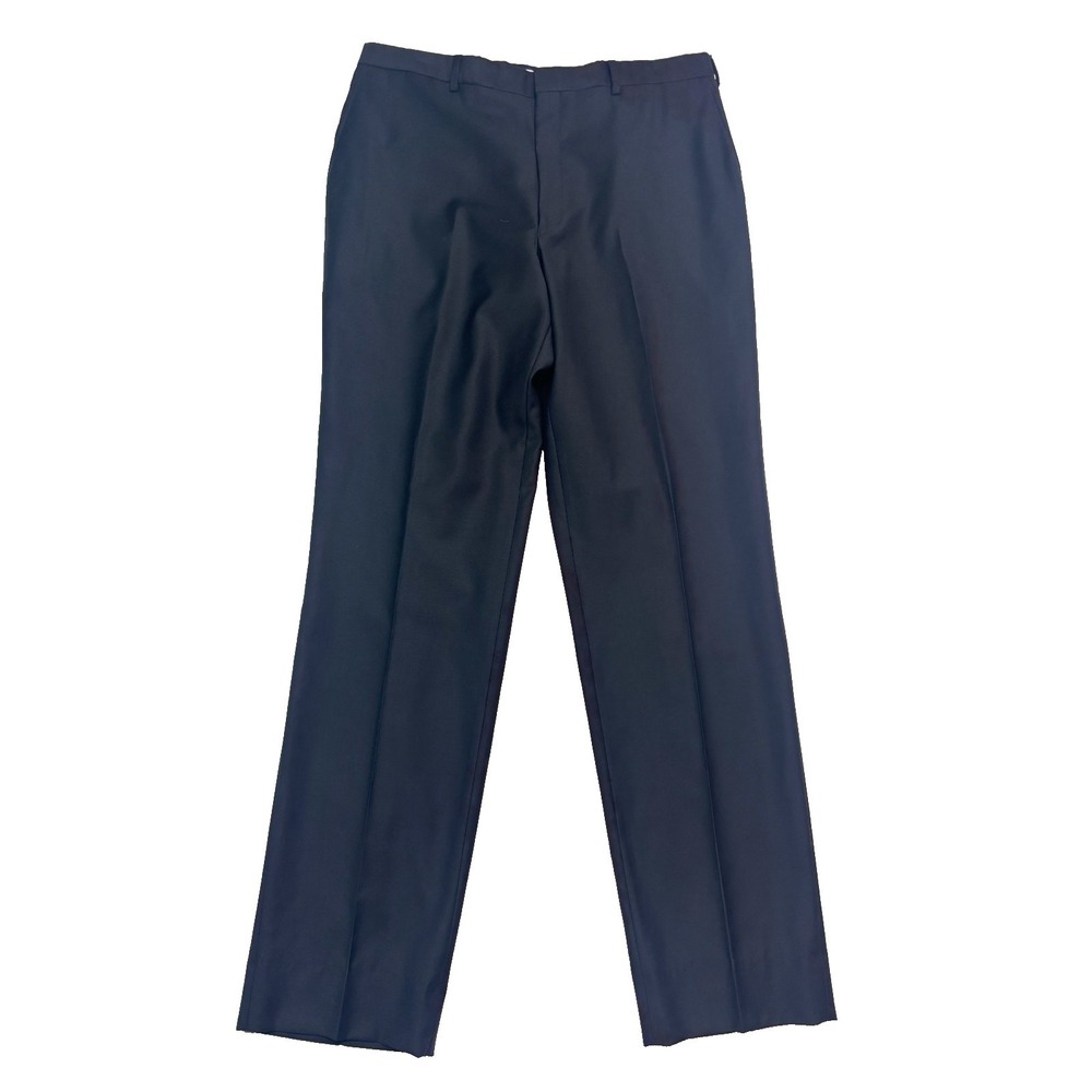 Jos A Bank 36x34 Black Flat Front Dress Suit Pants Trousers Wool Classic